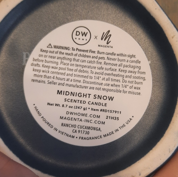 Rae Dunn Snow Candle - Picture 3 of 4